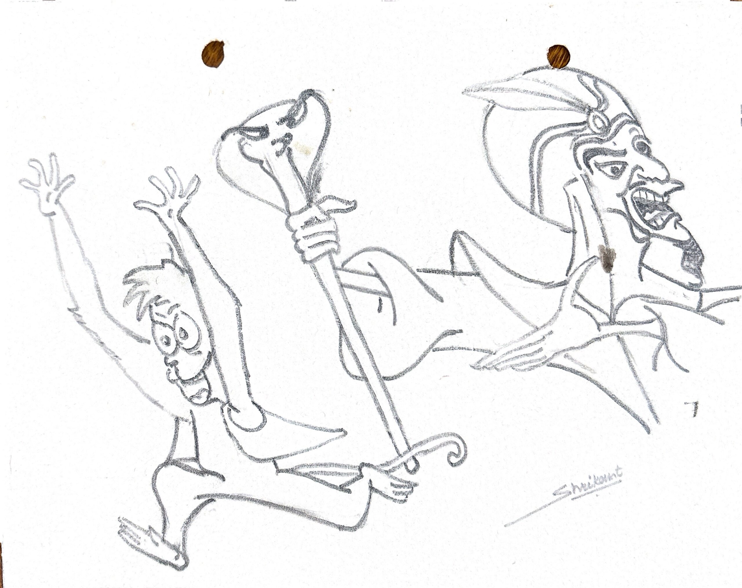 When Magic Meets Mischief: A Sketch of Jafar and Abu