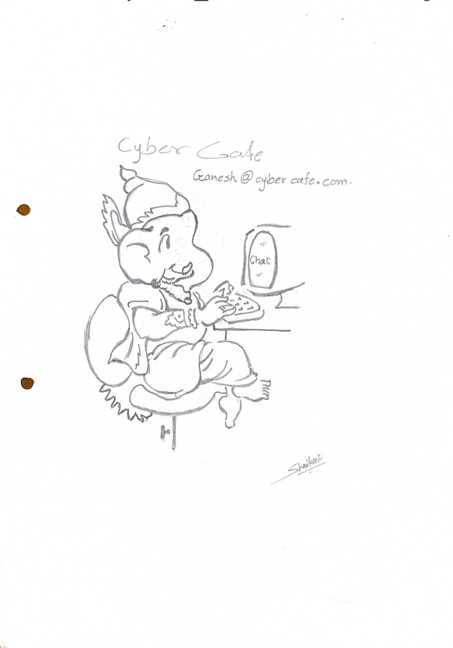 Divine Strokes: Sketches of Lord Ganesha